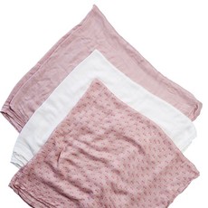 Parental Instinct Girls Bamboo Muslin Cloth Set of 3