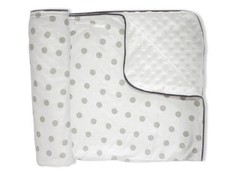 Cotton Collective Baby Cot Blanket - Grey Polka Dot Design