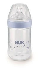 NUK - Nature Sense 260ml Bottle - Medium Size 1 - Blue