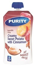 Purity Creamy Sweet Potato with Cinnamon Pouches - 12 x 110ml