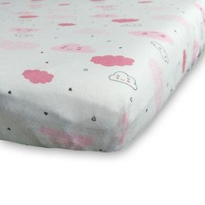 little acorn | Sleepy Clouds Cot Fitted Sheet - Standard