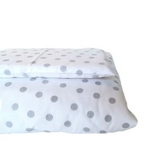 Cotton Collective Cot Duvet Cover 4 Piece Set - Grey Polka Dot