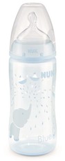 Nuk - 300ml Twin Pack FC Bottle Silicone Teat size 2 - Blue Elephant