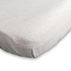 little acorn | Pink Stripe Cot Fitted Sheet (Size: Large)