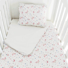 little acorn | Unicorn Wishes Cot Duvet Cover Set - 80x120cm