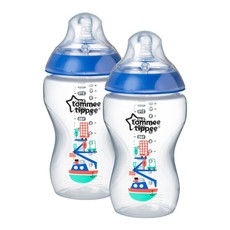 Tommee Tippee CTN 340ml Bottle 2PK - Decorated - Boy