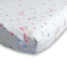 little acorn | Unicorn Wishes Cot Fitted Sheet (Size: Large)