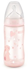 Nuk - 300ml FC Bottle Silicone Teat size 1 - Rose Rabbit