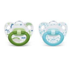 NUK - Happy Days Silicone soother with box - Dino - Stars