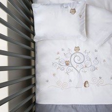 Babes & Kids | Owl Cot Duvet Set - Charcoal Grey