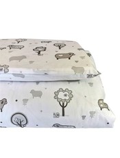 Cotton Collective Cot Duvet Cover 4 Piece Set - Little Sheep