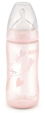 Nuk - 300ml FC Bottle Silicone Teat size 1 - Rose Heart