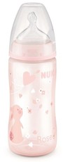 Nuk - 300ml Twin Pack FC Bottle Silicone Teat Size 2 - Rose Rabbit