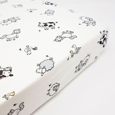 little acorn - Farmyard Cot Fitted Sheet (standard)