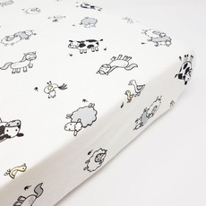 little acorn | Farmyard Cot Fitted Sheet (large)