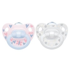 NUK Silicone happy days soother -hearts & dots 0-6m