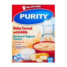 Purity Baby Cereal with Milk - Banana & Yoghurt 12x450g