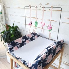 Ruby Melon Change Mat Cover - Tropical Blush