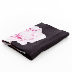 Miilk Swaddling & Receiving Blanket Black Peony