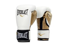 Everlast PowerLock Training Gloves - White/Gold - 12oz