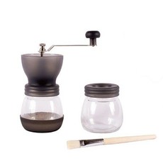 Ryo Coffee Manual Ceramic Conical Burr Coffee Grinder Set - Black