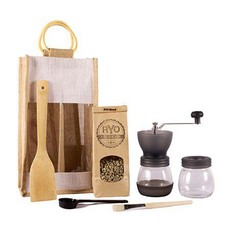 Ryo Coffee Coffee Gift Bag - Black Grinder + 300g unroasted beans