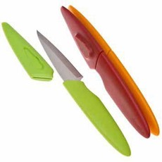Progressive Kitchenware - 3 Piece Snap Fit Knife Set - 250 mm x 150 mm x 30 mm - Red - Green and Orange