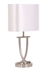 Bright Star Lighting - Table Lamp With Oval Pearl White Shade