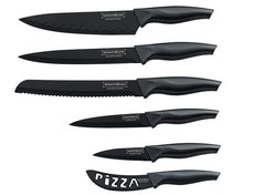 Royalty Line 6-Piece Non-Stick Coating Knife Set - Black