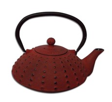 Regent - Cast Iron Chinese Teapot - Terracotta with Dots - 800ml