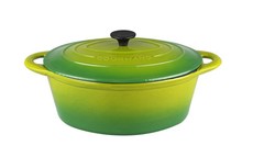 Gourmand - 4.5 Litre Oval Cast Iron Casserole - Green