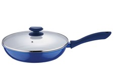 Wellberg - 28cm Frypan With Lid - Blue