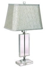Bright Star Lighting - Crystal Table Lamp With Cream Shade