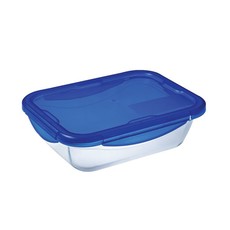 Pyrex - Cook & Go Glass Large Rectangular Roaster With Lock-Lid