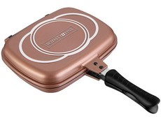 Royalty Line Supreme Marble Coating Double Fry & Grill Pan 28cm - Copper