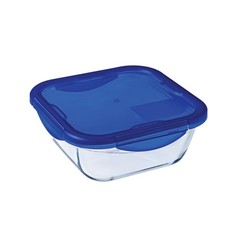 Pyrex - Cook & Go Glass Medium Square Roaster With Lock-Lid