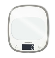 Salter Curve Glass Electronic Scale - White