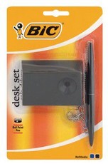 BIC Solo Desk Set - Blue & Black Ink