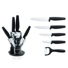 Royalty Line 4 Piece Ceramic Coating Knife Set with Stand - RL-C4SB