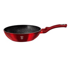 Berlinger Haus 28cm Marble Coating Wok - Burgundy Metallic Line