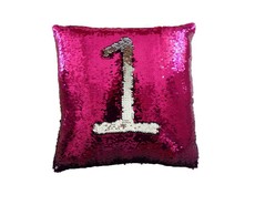 Iconix Mermaid Sequin Pillow Case - Hot Pink & Silver