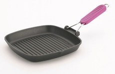 Risoli Sporelax Grill Pan 20cm 100% Non-Stick - Pink Handle