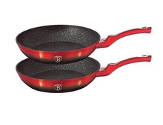 Berlinger Haus Marble Coating Frypan 2 Piece Set - Black Burgundy Edition