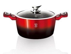 Berlinger Haus Marble Coating Casserole with Lid 20cm - Black Burgundy Edition