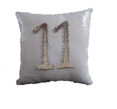 Iconix Two Way Sequin Pillow Case - White & Silver