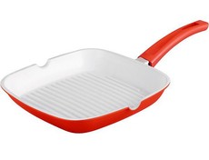 Royalty Line 24cm Ceramic Coating Grill Pan - Red