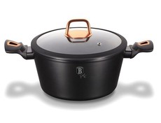 Berlinger Haus Marble Coating Casserole with Lid 20cm - Black Rose Collection