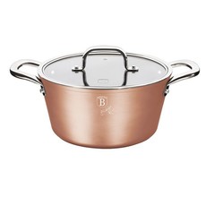 Berlinger Haus Marble Coating Casserole with Lid 24cm - Bronze Titan Collection