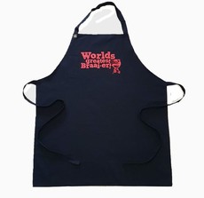 DSA - 100% Cotton Apron - Black And Rose Red