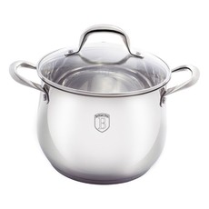 Berlinger Haus Stainless Steel Stock Pot 26cm - Silver Belly